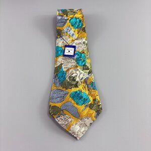 New Old Gold / Multi Floral Men's Tie 4' x 59" NWT